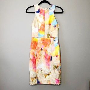H&M watercolor sheath dress, spring/summer dress